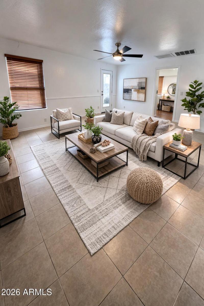 Cozy modern living room interior