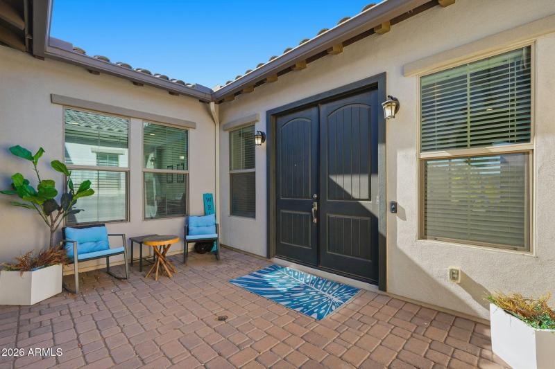 Double Door Front Courtyard Entry