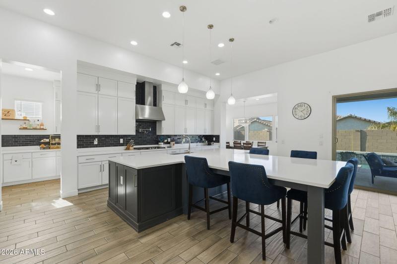 Expanded T shaped Kitchen Island