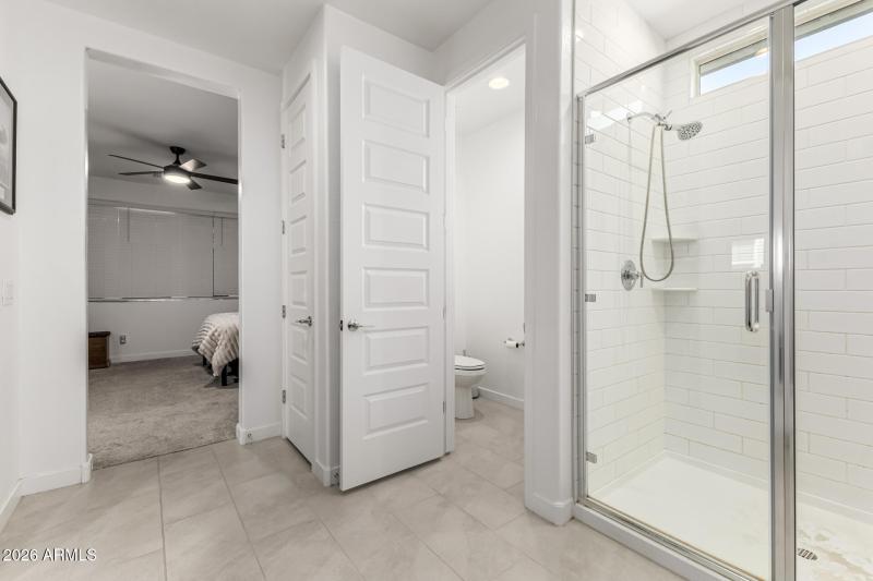 Tiled Shower Private Toilet Room