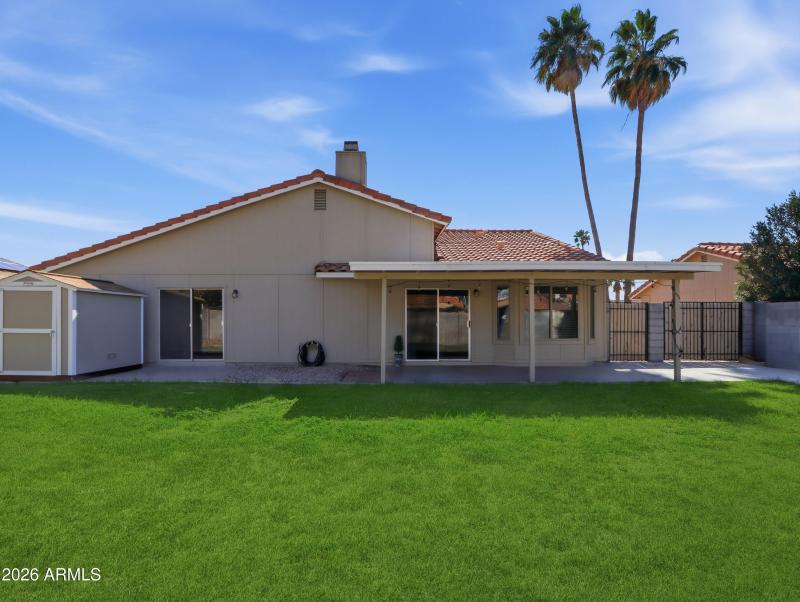 Covered Patio and RV Parking area