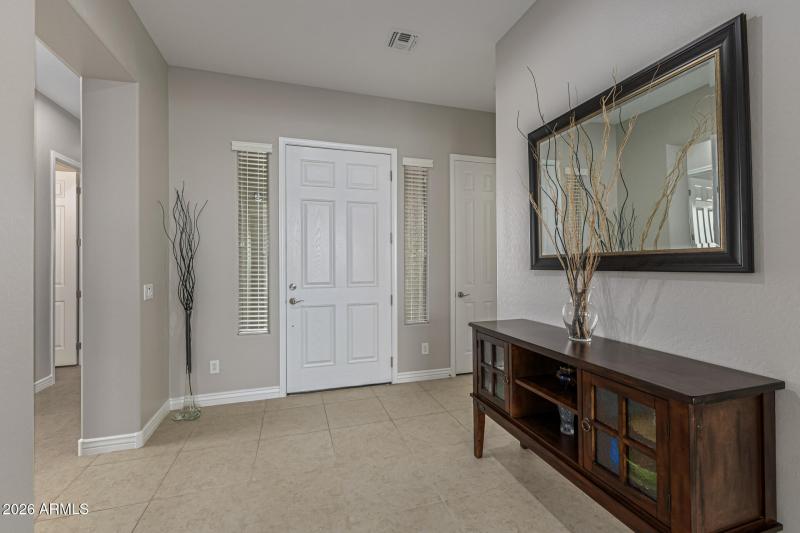 Foyer with door closed