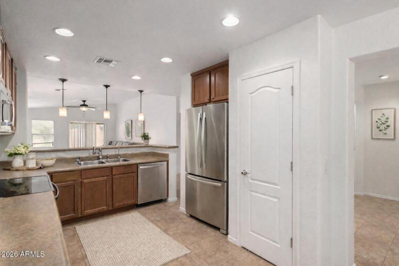 Virtually staged Kitchen