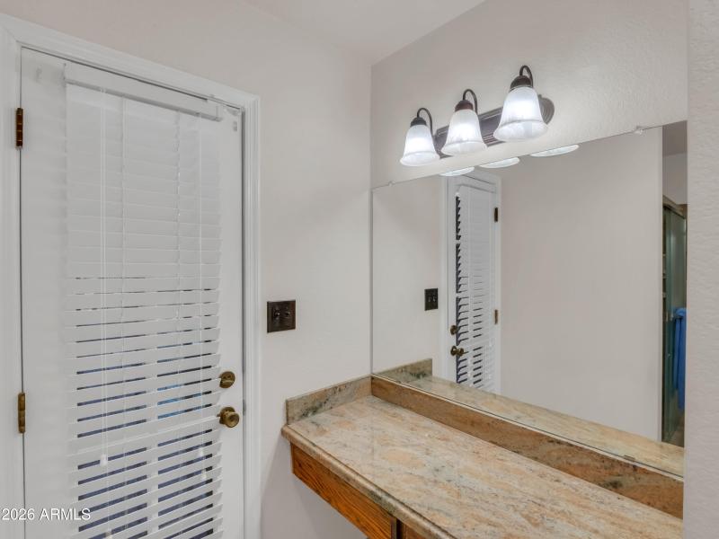 Vanity with Pool Access Door