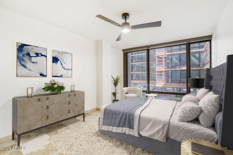 Virtually Staged Primary Bedroom