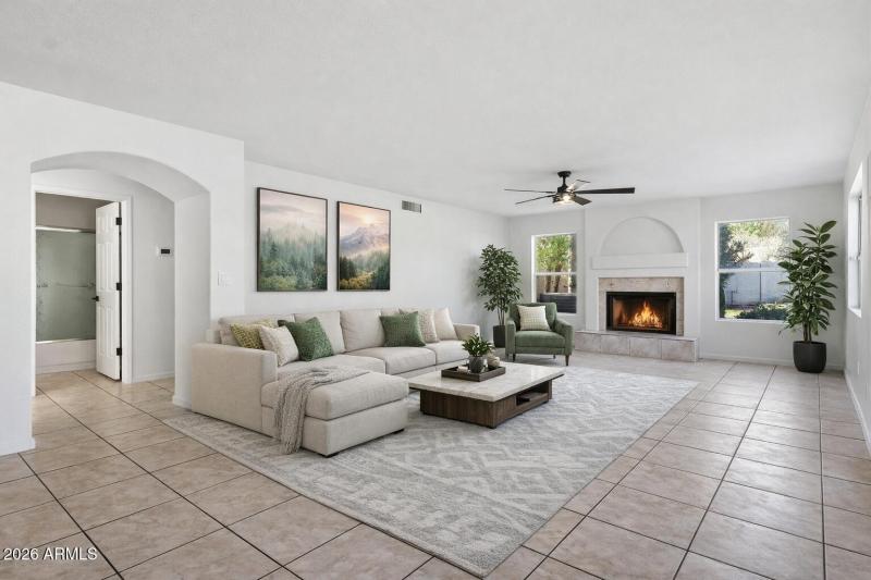 Virtually Staged Living Room 1