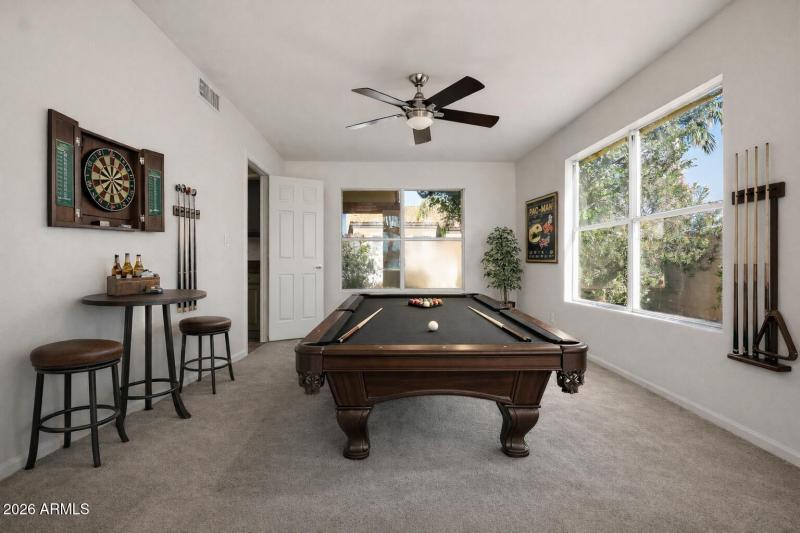 Virtually Staged Pool Room