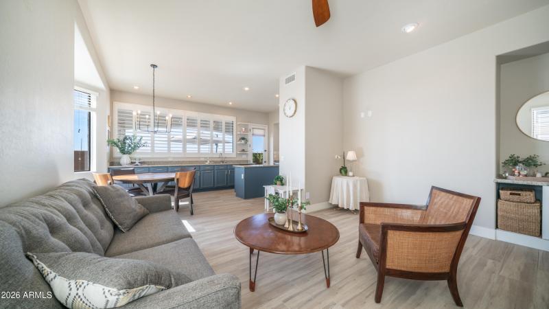 Family Room View to Kitchen
