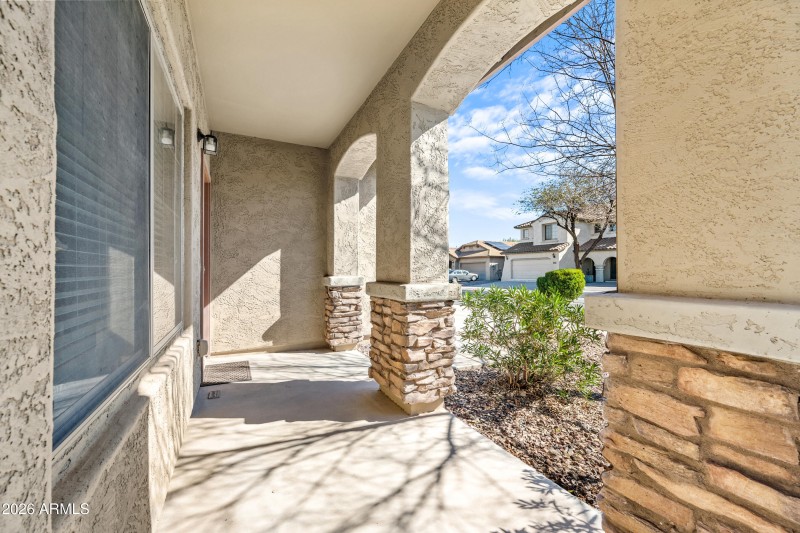Spacious front porch