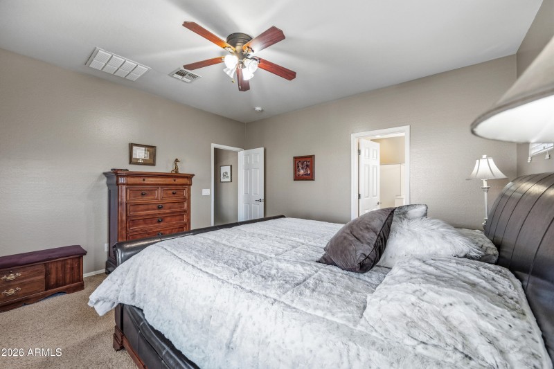 Spacious primary bedroom