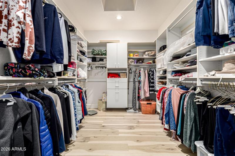 Spacious primary closet