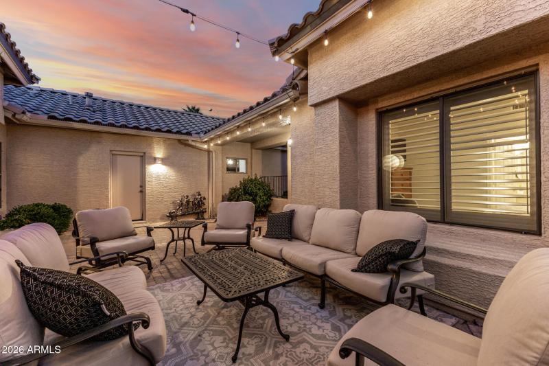 Courtyard seating area