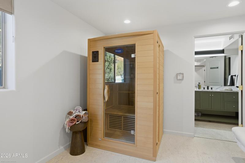 Infrared Sauna included
