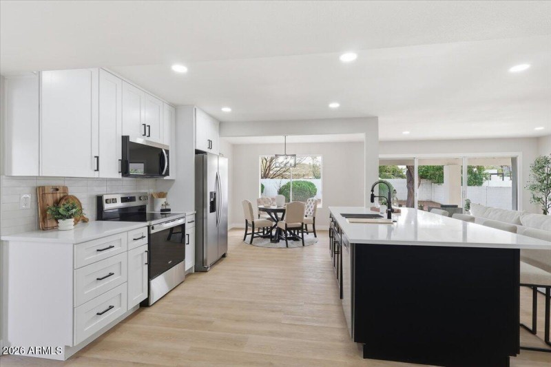 White and black cabinets