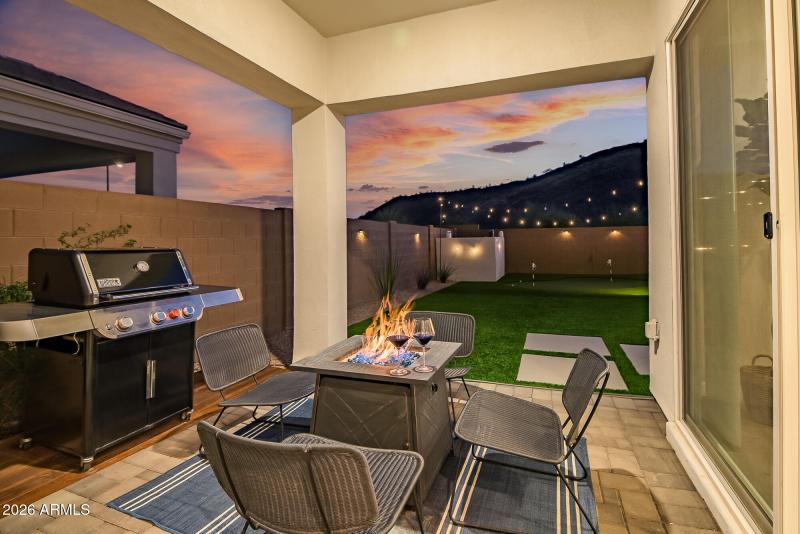 Covered Patio at Sunset