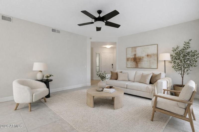 Modern organic living room design