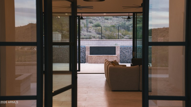 Front entry to rear slider