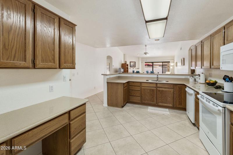 Custom Desk & Cabinetry in Kitchen