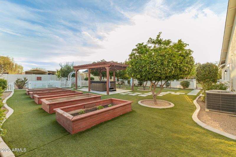 garden boxes & hot tub