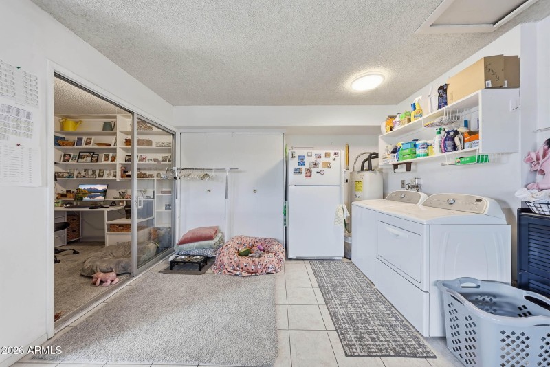 Garage with climate controled Den/office