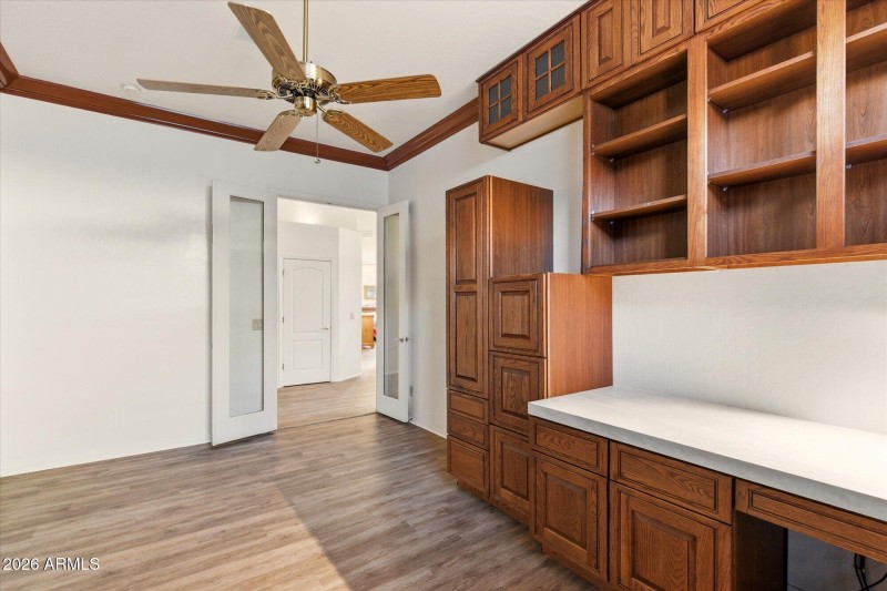 Office w Built-In Desk & Cabinetry