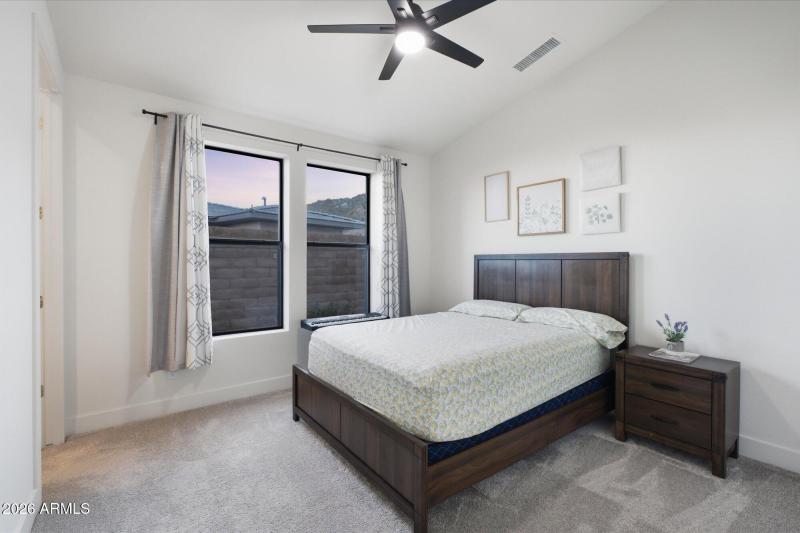 Bedroom with Dual Windows