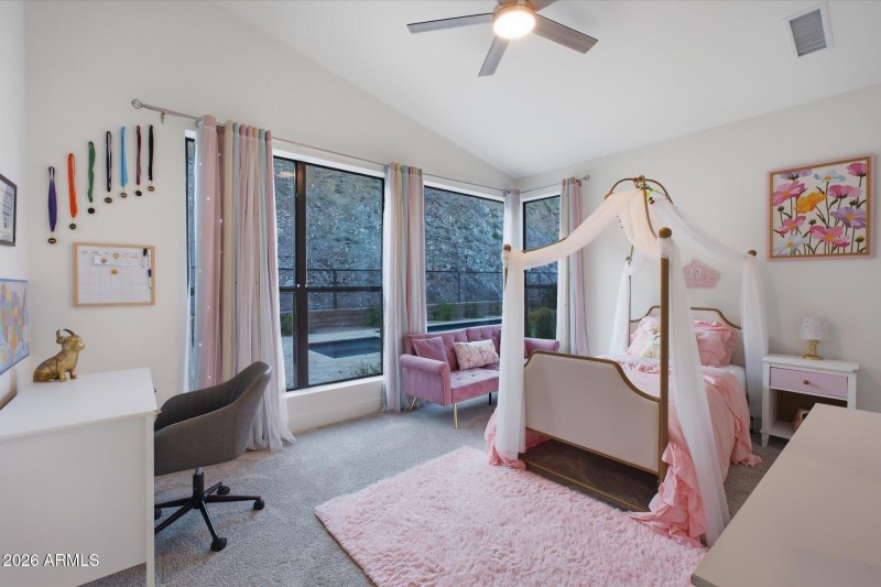 Bedroom w Expansive Windows