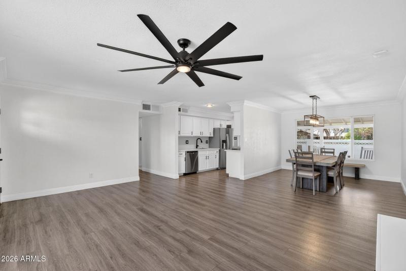 Living Room Dining Kitchen