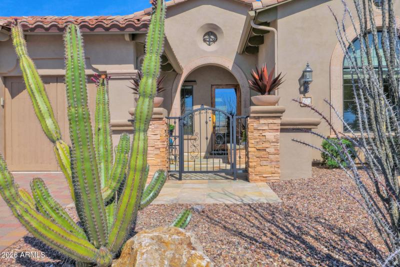 View of accessible courtyard entry