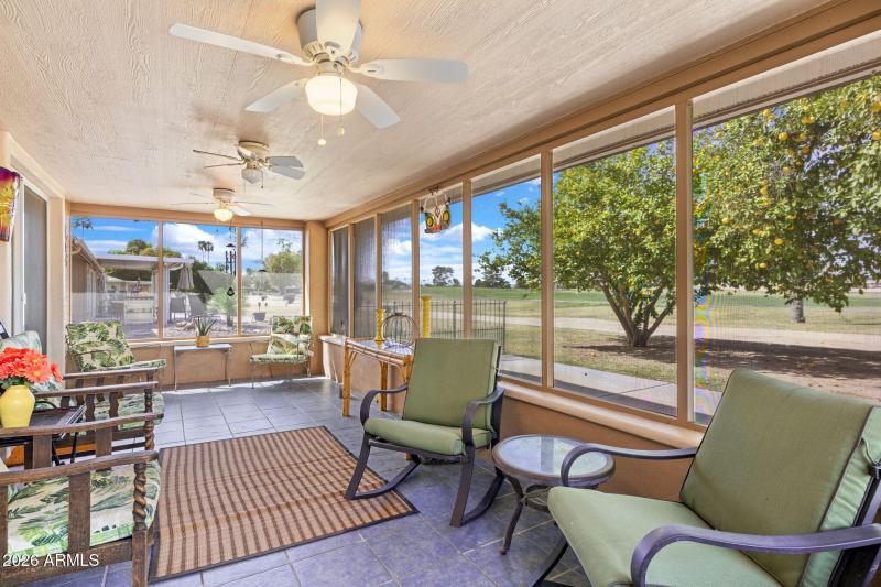 Golf Course View Screened Patio