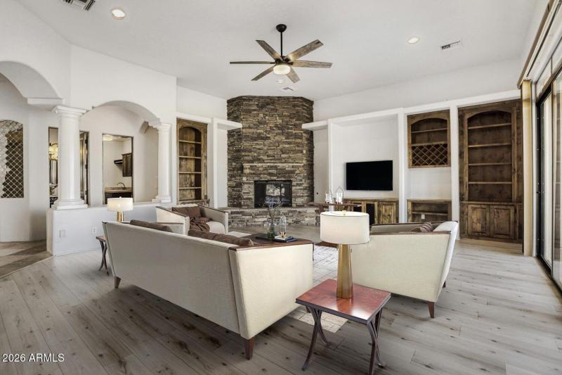 Virtually Staged Family Room