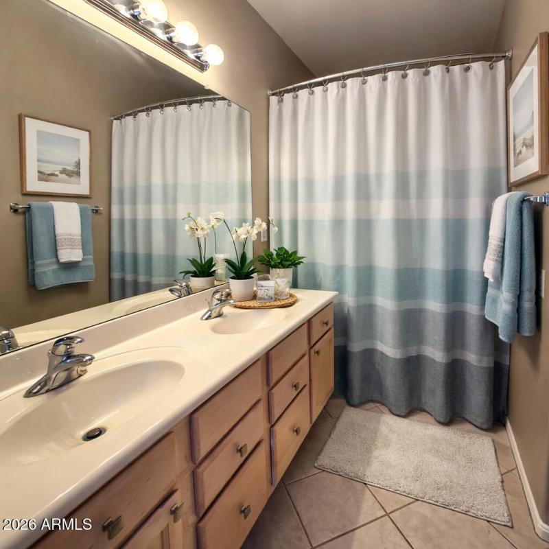 primary bathroom with mat