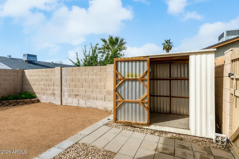 Back yard - Storage Shed