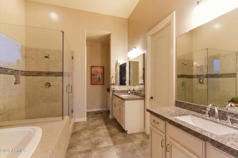 Primary Bathroom Dual Vanities