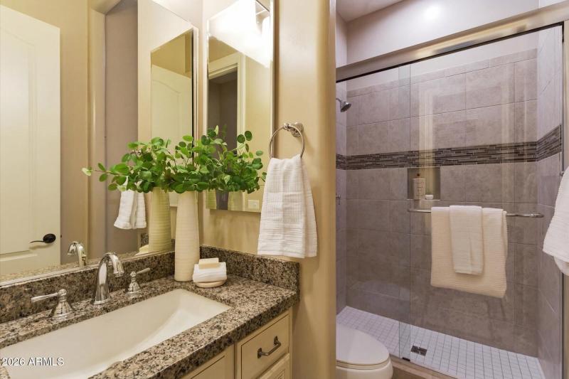 Stylish Bathroom with Tile Shower