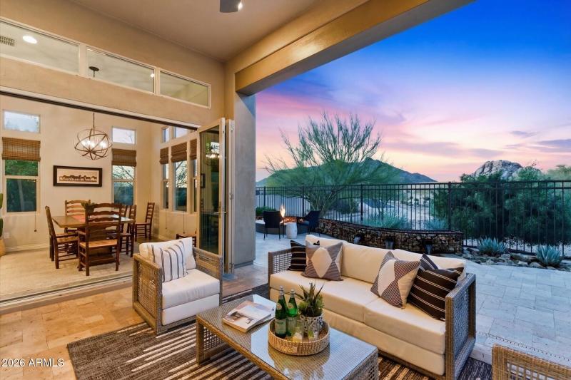 Covered Patio with Desert Views