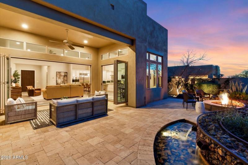Twilight Patio & Water Feature