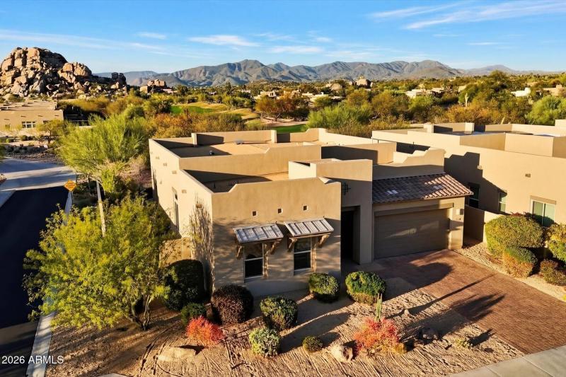 Aerial View of Desert Home