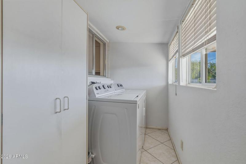 Indoor Laundry Adjacent to Family Room