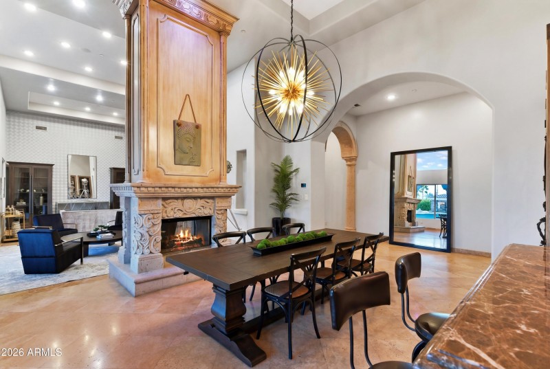 Dining Room and Fireplace