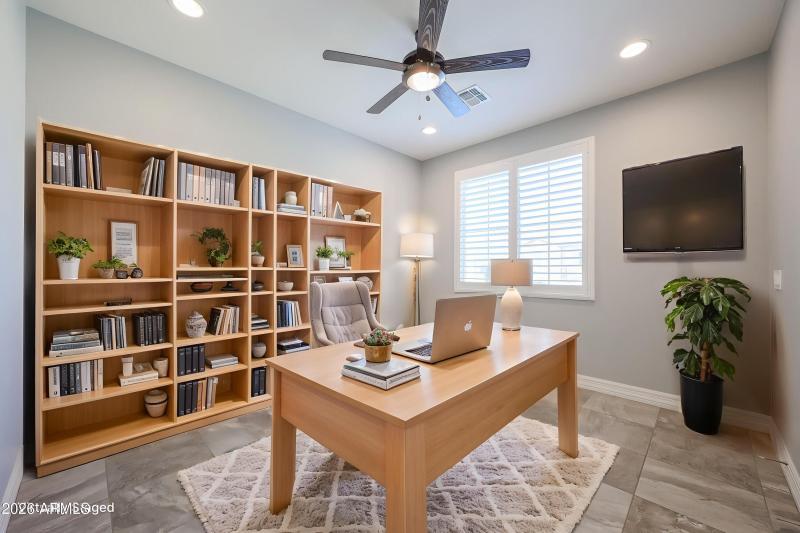 Virtually Staged Office/Den/Flex Room