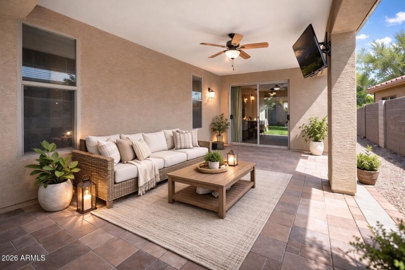 Covered Patio - Virtually Staged