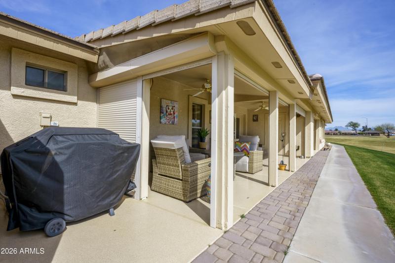 Roller Shields / Concrete Coated Patio