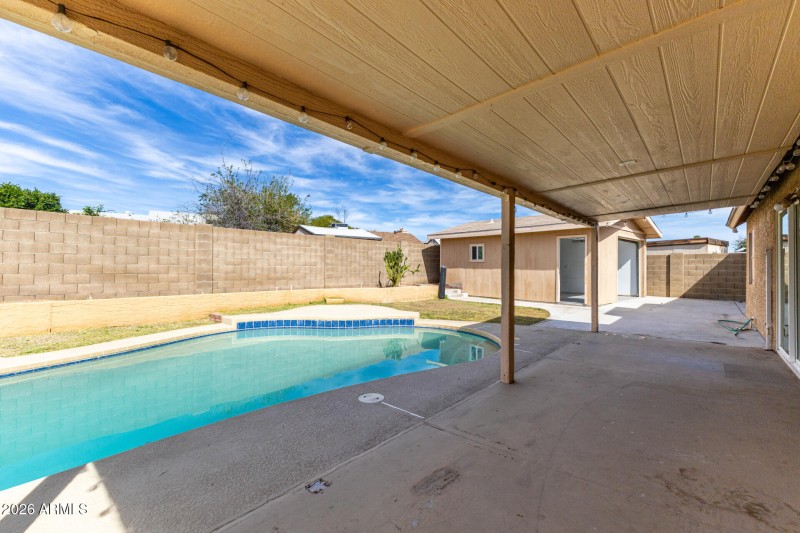 Extended covered patio