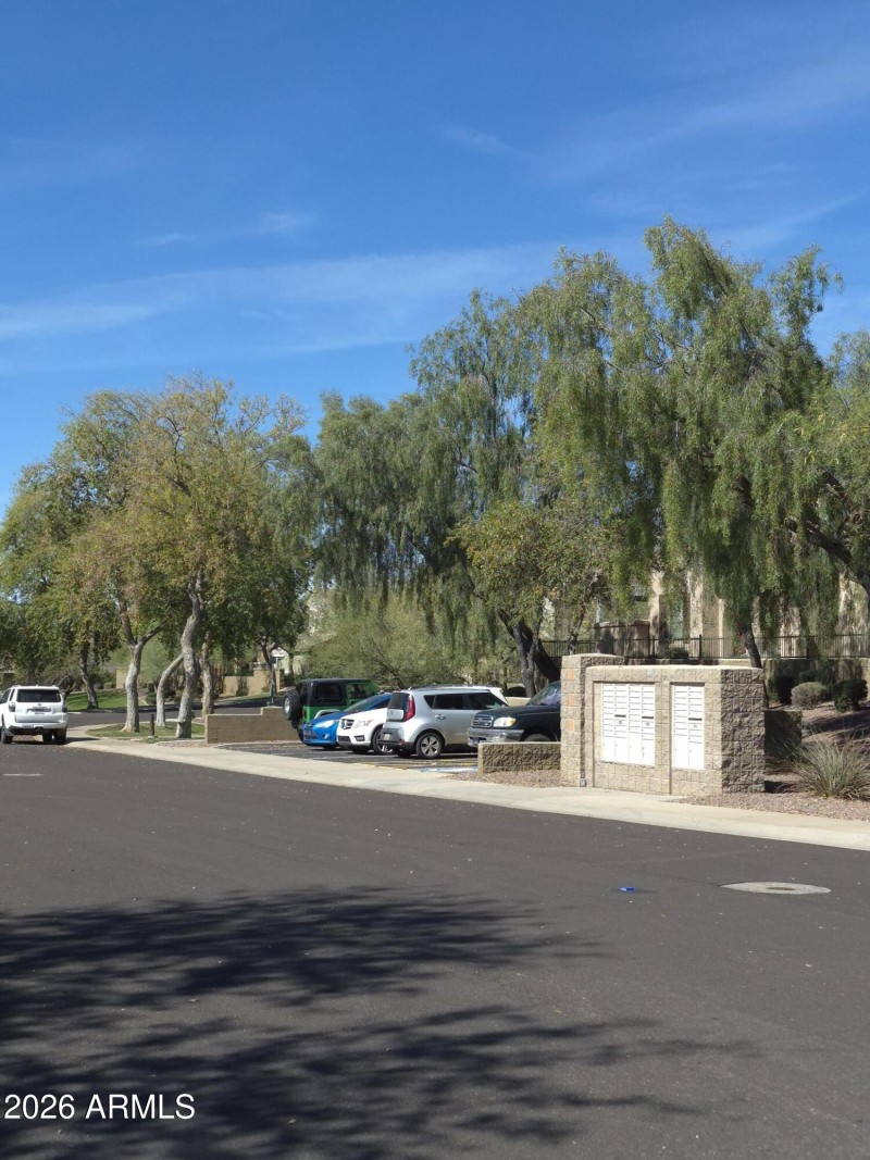 Mailboxes and extra guest parking