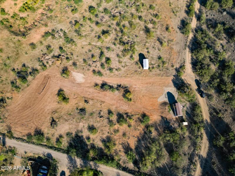 Overhead of casita and new excavation