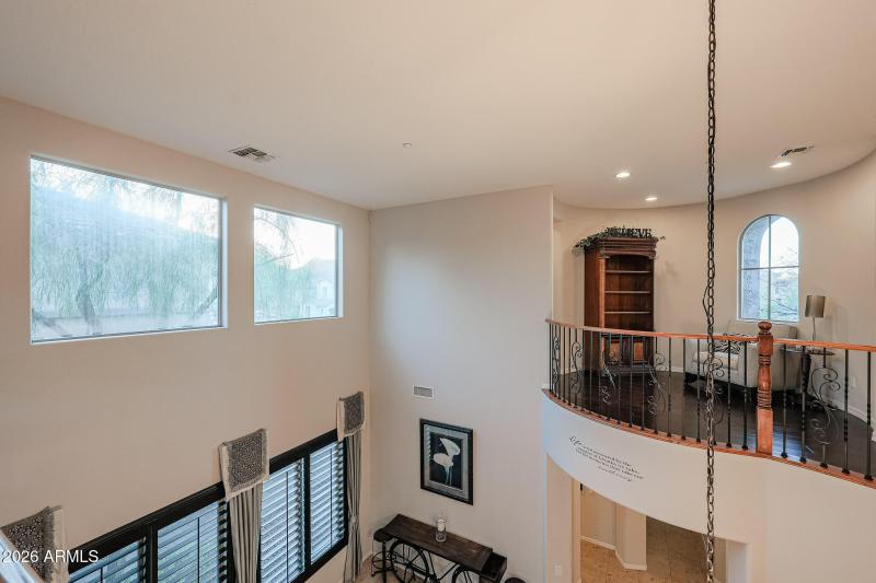 view from upstairs game room