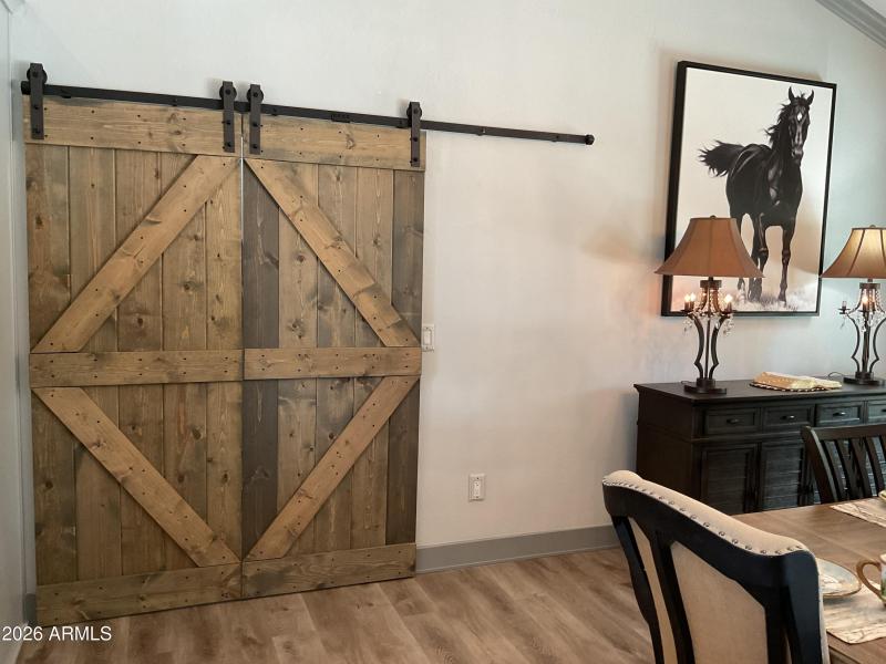 New privacy barn door for guest wing.