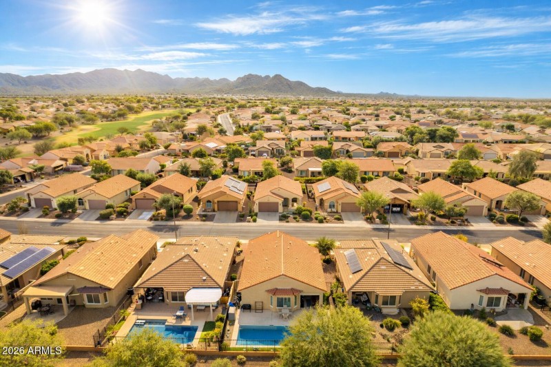 Suburban oasis with mountain views