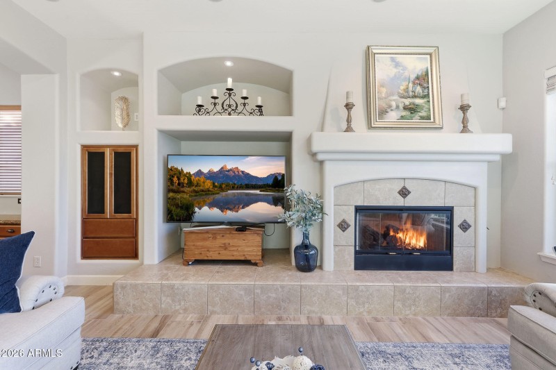 Gas Fireplace in Family Room